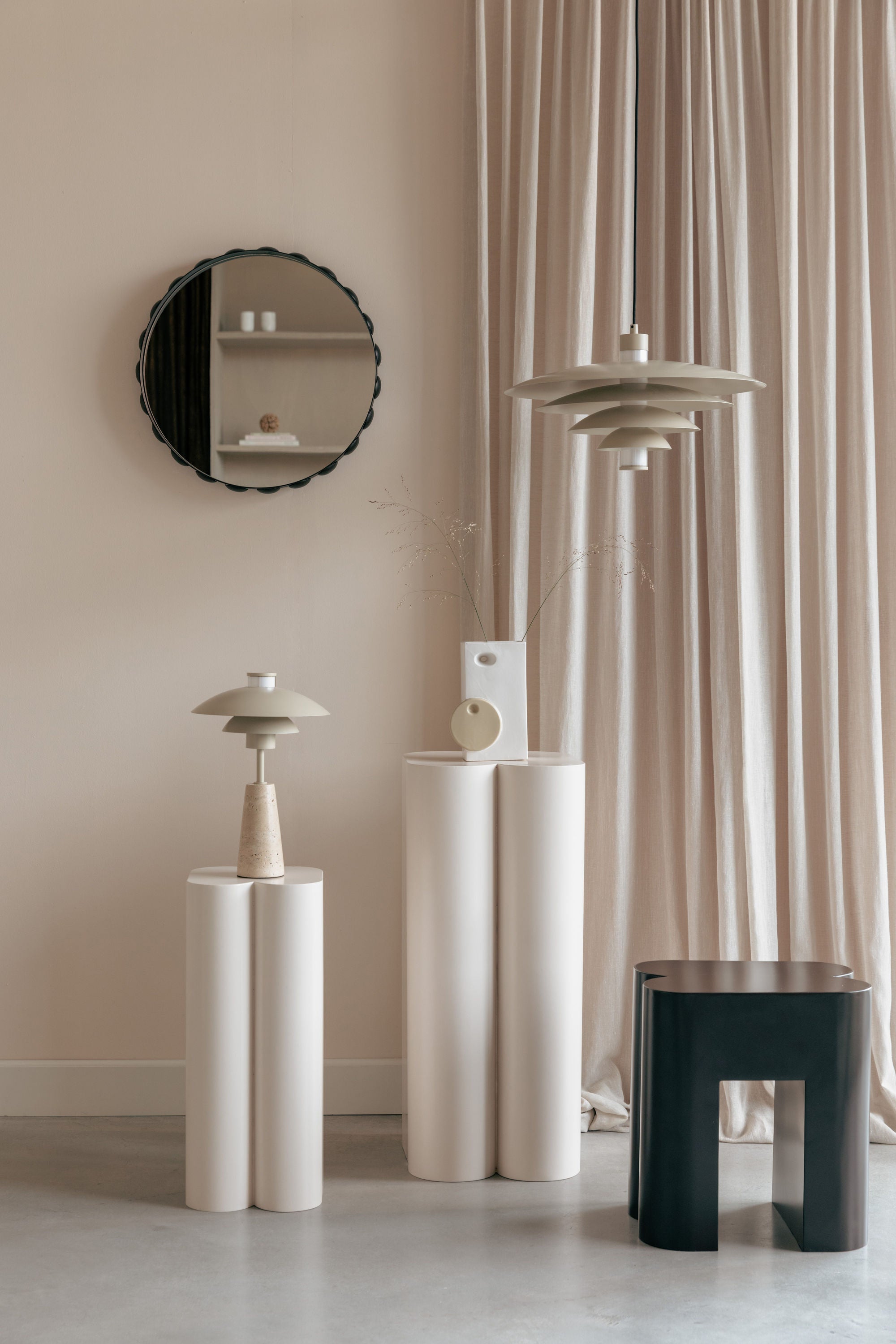 Zuiver Bubbles Dark Brown Round Wall Mirror